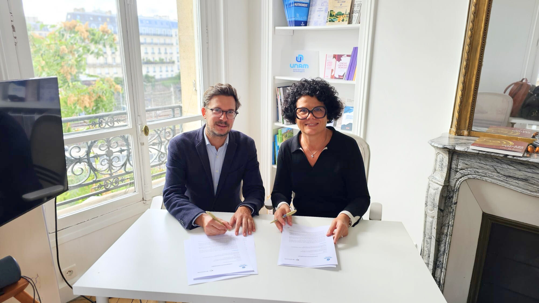 Charles-Henri du BOISBERRANGER, Délégué général de l’UNAM & Florence ANQUETIL, Directrice générale et co-fondatrice d'ASLCommunity